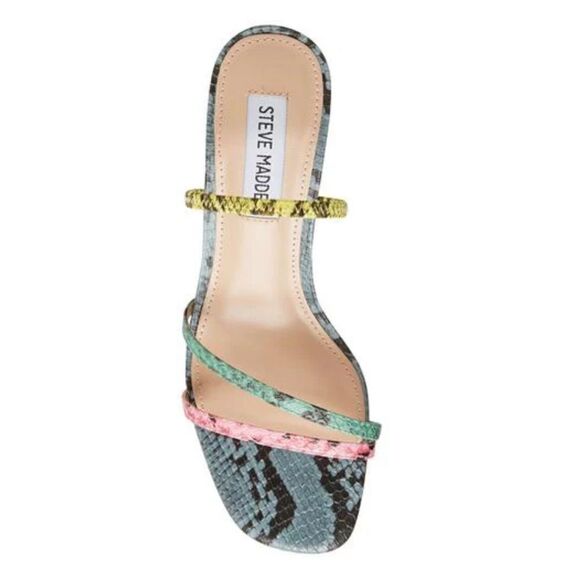 Steve Madden Loft Slide Sandals Multi Snake Print. Size 8. EUC! Animal Print - Picture 3 of 11